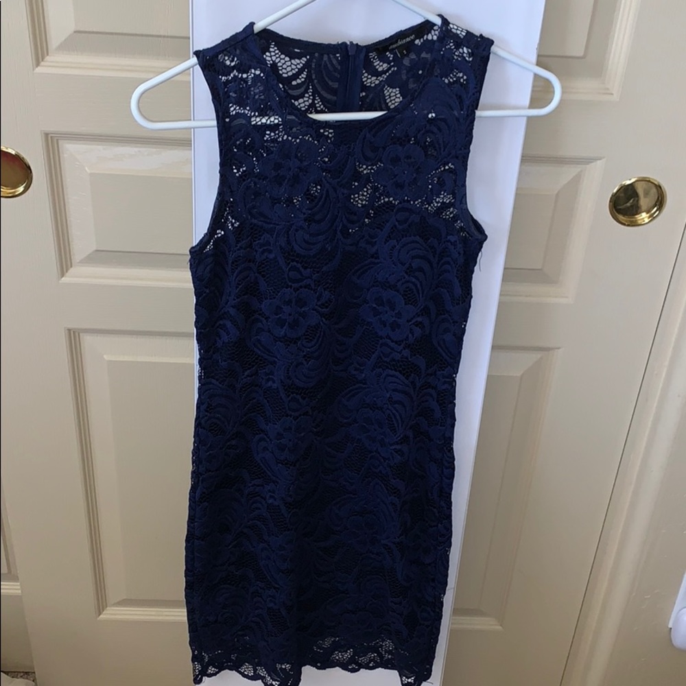 Sexy blue lace dress
